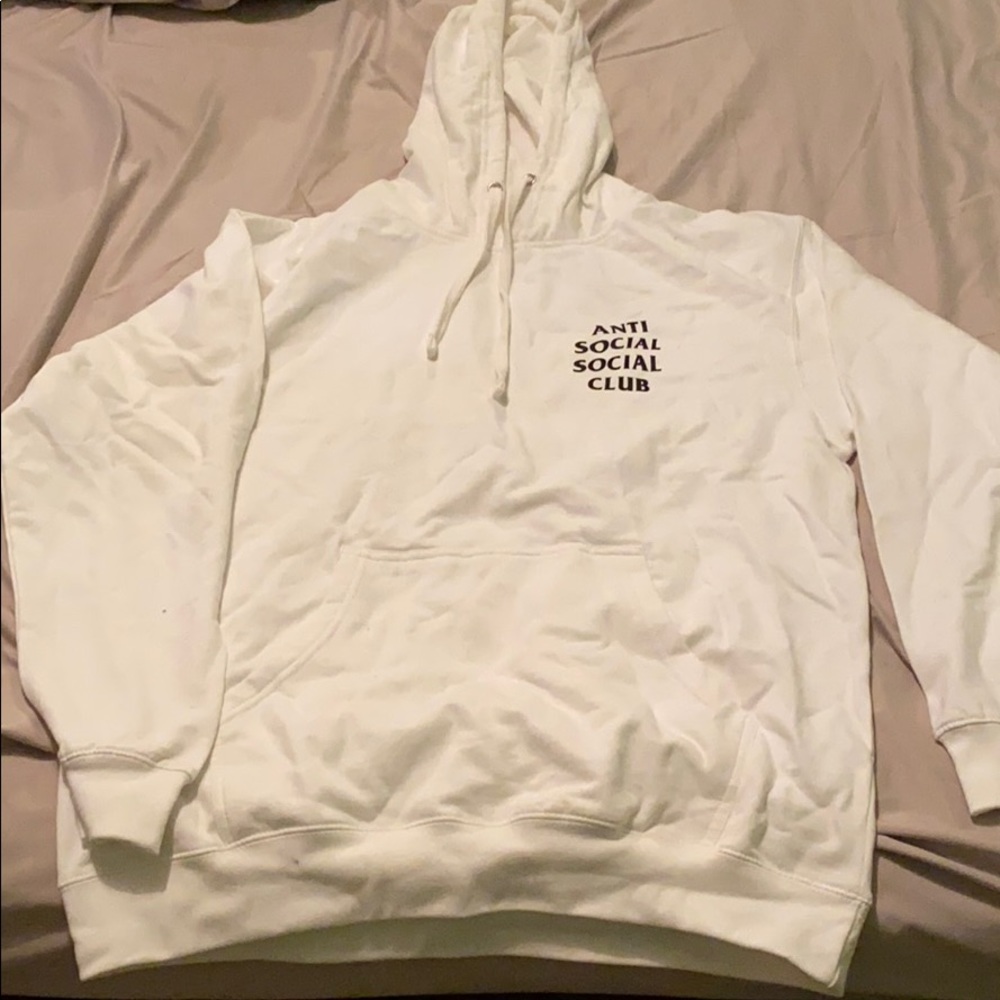 anti social social club white hoodie